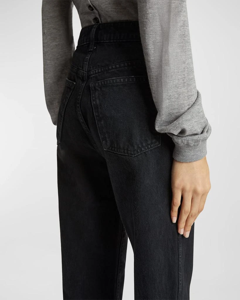 Khaite Abigail High-Rise Straight-Leg Ankle Jeans 5