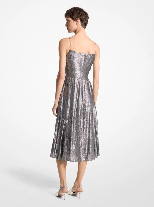 Michael Kors Crushed Lamé Georgette Slip Dress 2