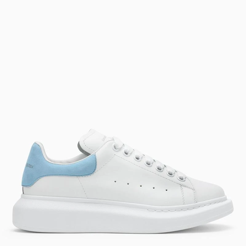 Alexander McQueen White and power blue Oversized sneakers 1