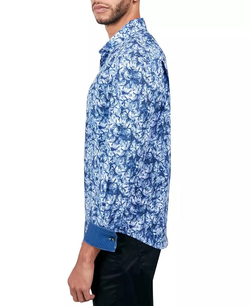 Society of Threads Men's Regular-Fit Non-Iron Performance Stretch Rose-Print Button-Down Shirt 3