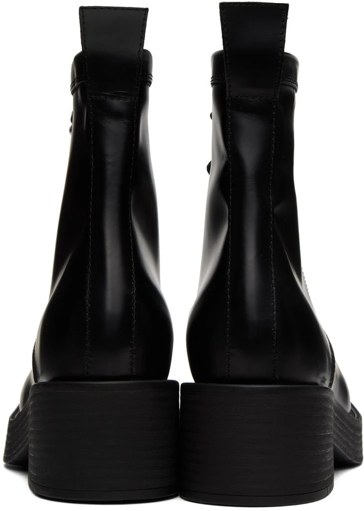 MM6 Black Patent Leather Ankle Boots 2