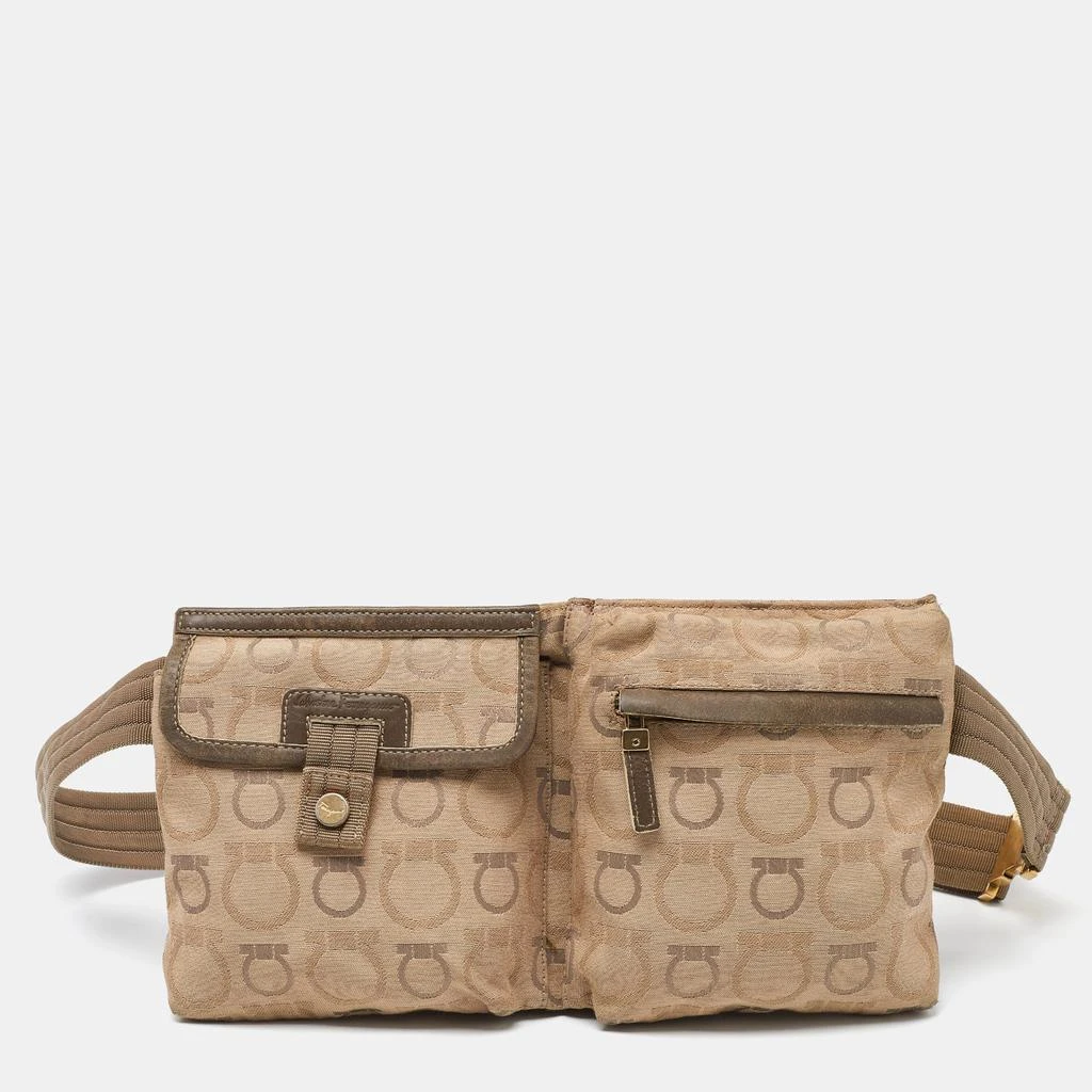 Salvatore Ferragamo Signature Canvas And Leather Fanny Pack Belt Bag 1