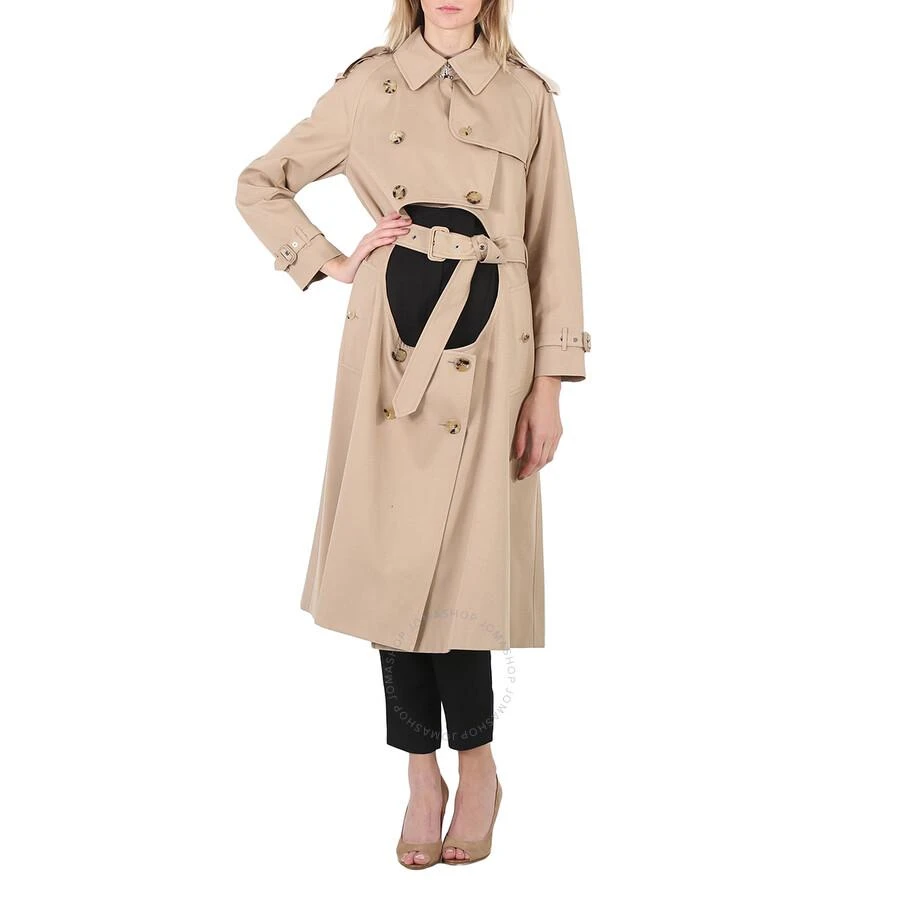 Burberry Cotton Gabardine Step-through Double-breasted Trench Coat 1