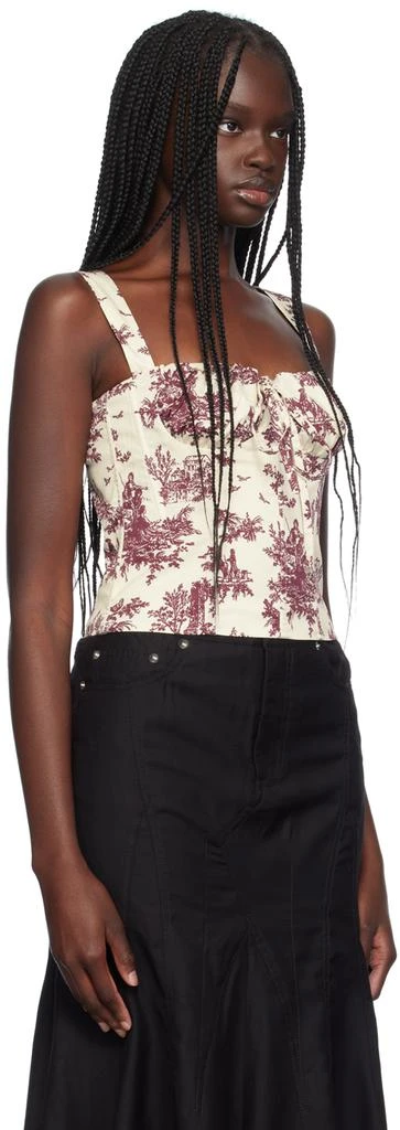 Miaou Red & Off-White Agnes Corset 2
