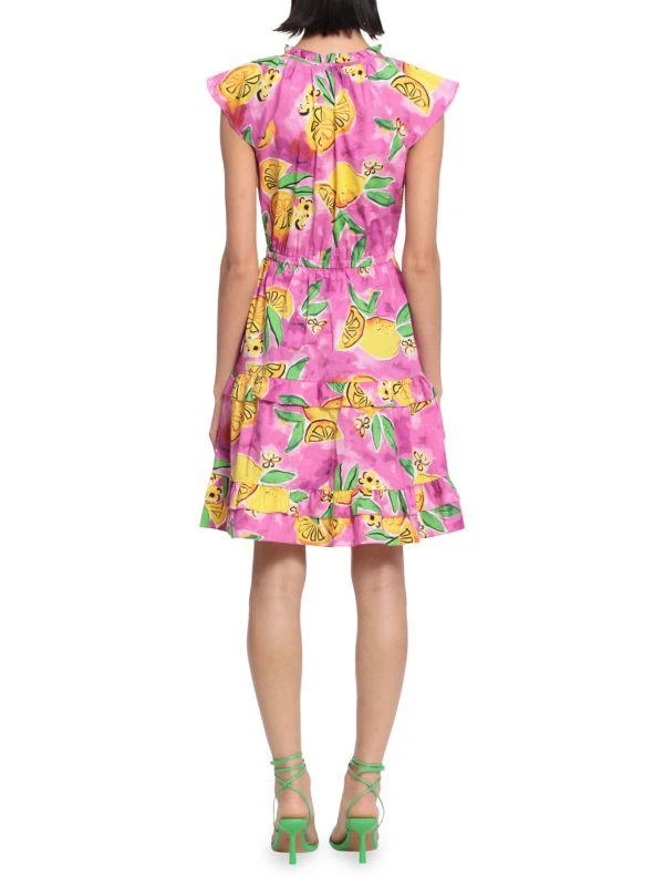 Donna Morgan Lemon Print Ruffle Dress 2