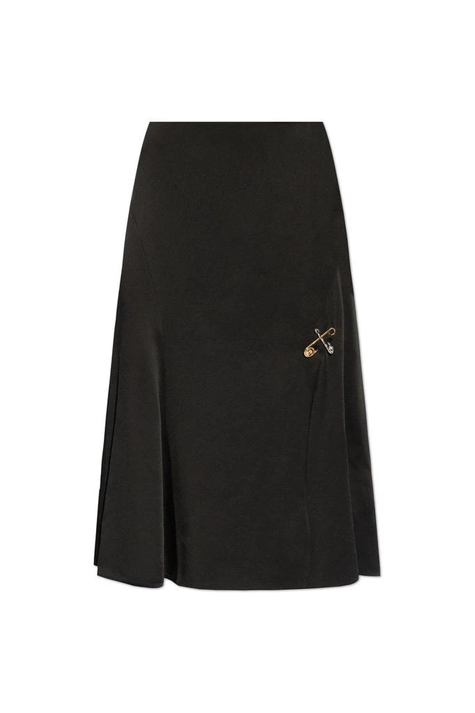 Versace Versace Medusa Safety-Pin Detailed High-Waist Midi Skirt from Cettire