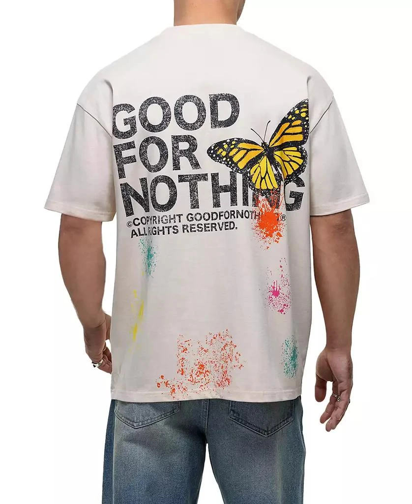 Good For Nothing Men
s Women
s Pigment Paint Cream T-shirt 2