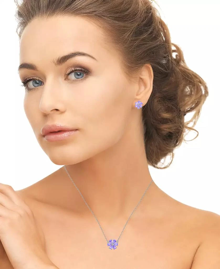 Macy
s 2-Piece Garnet (3.93 ct. t.w.)
Amethyst (3.90 ct. t.w.) Flower Earring and Necklace Set 4