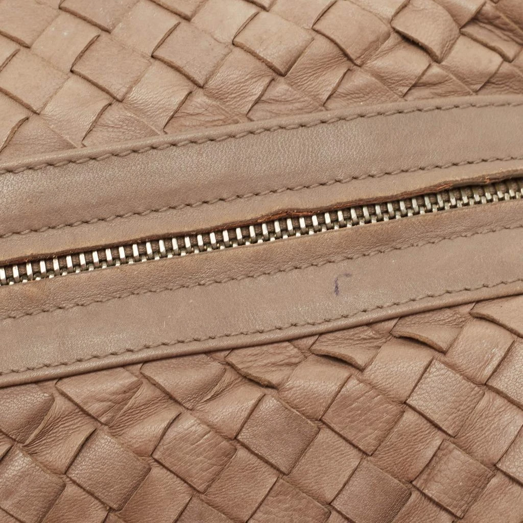 Bottega Veneta Beige Intrecciato Leather Boston Bag 5