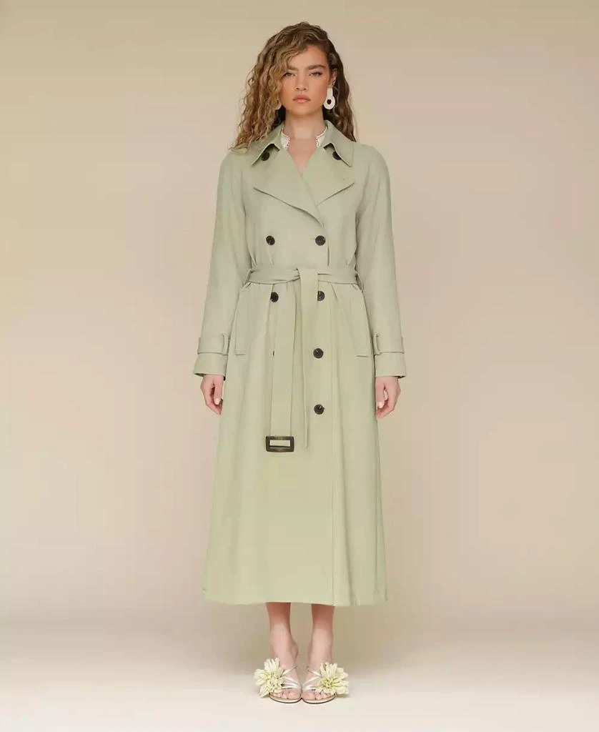 Avec Les Filles Women's Double-Breasted Maxi Trench Coat 1