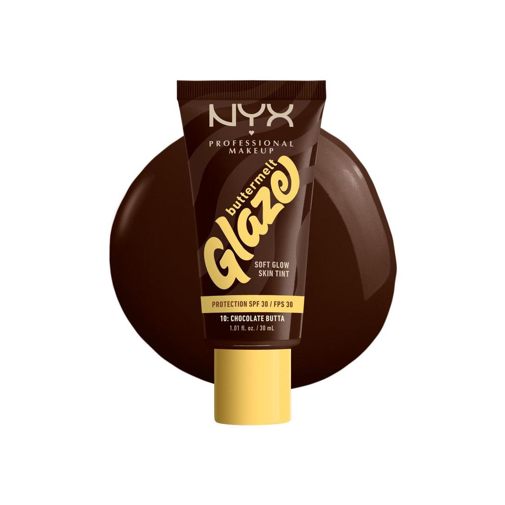 Octopus x Nyx Buttermelt Glaze Tint, Fond De Teint Spf30 Jusqu'À 12H De Tenue, Vanilla Bean Butta