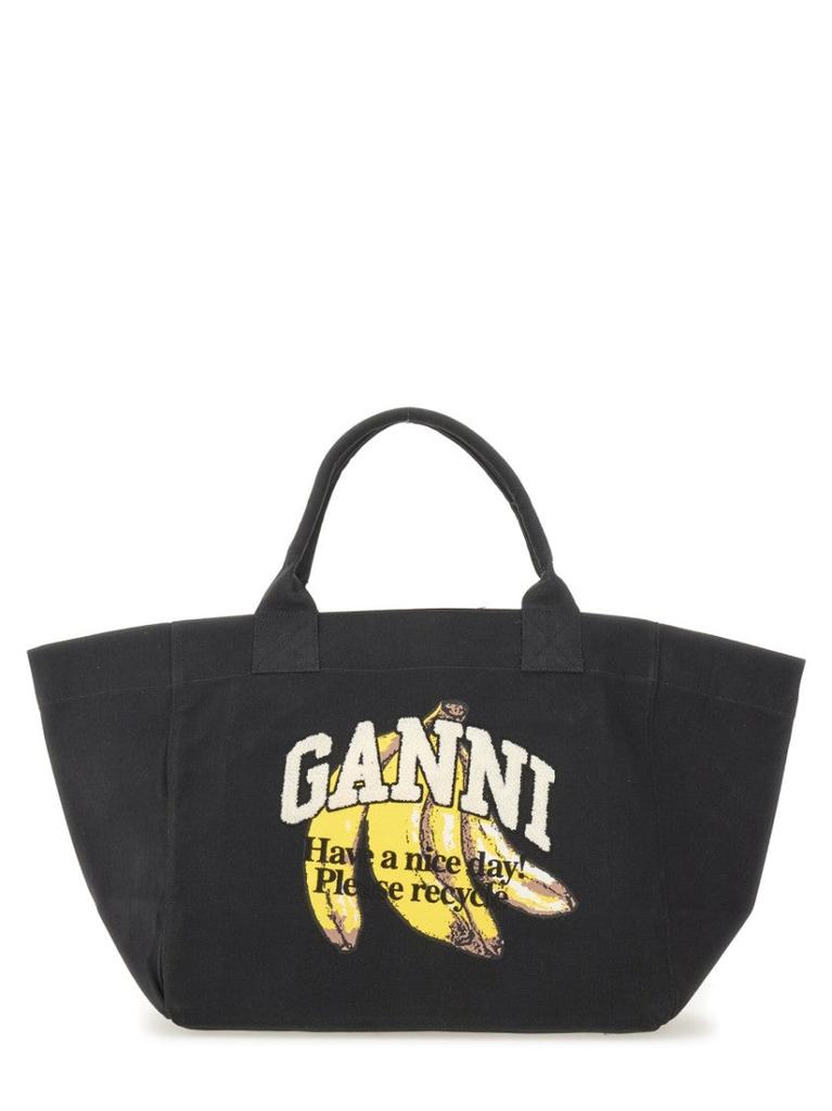 Ganni Bou small leather top handle bag - Tote Bags - BeyondStyle