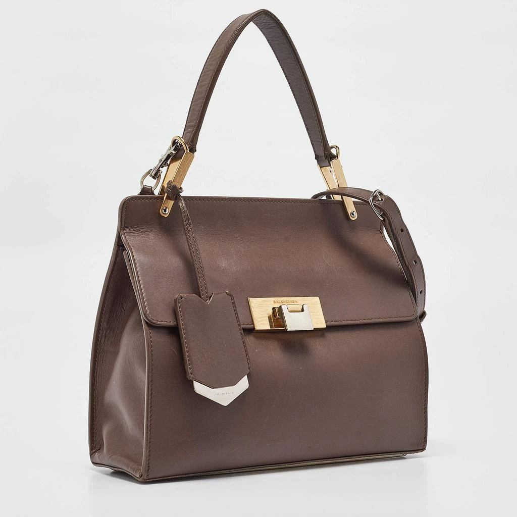 Balenciaga Balenciaga Taupe Leather Le Dix Cartable S Top Handle Bag 3