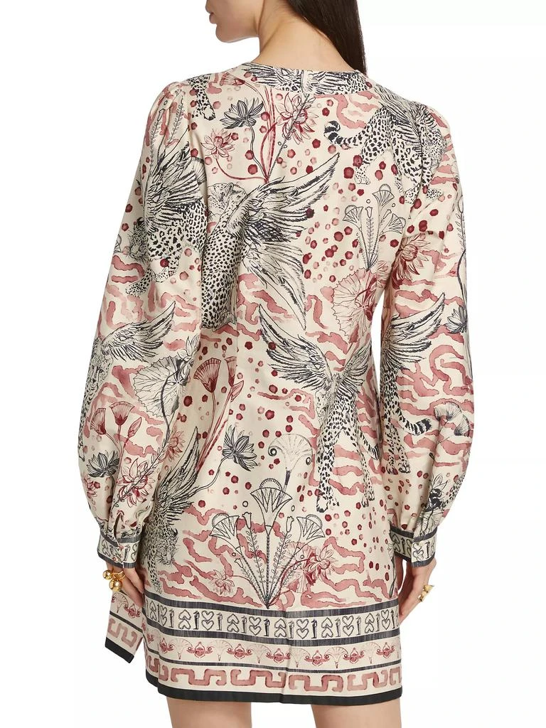 Marchesa Rosa Abstract Cotton Mini Shift Dress 5