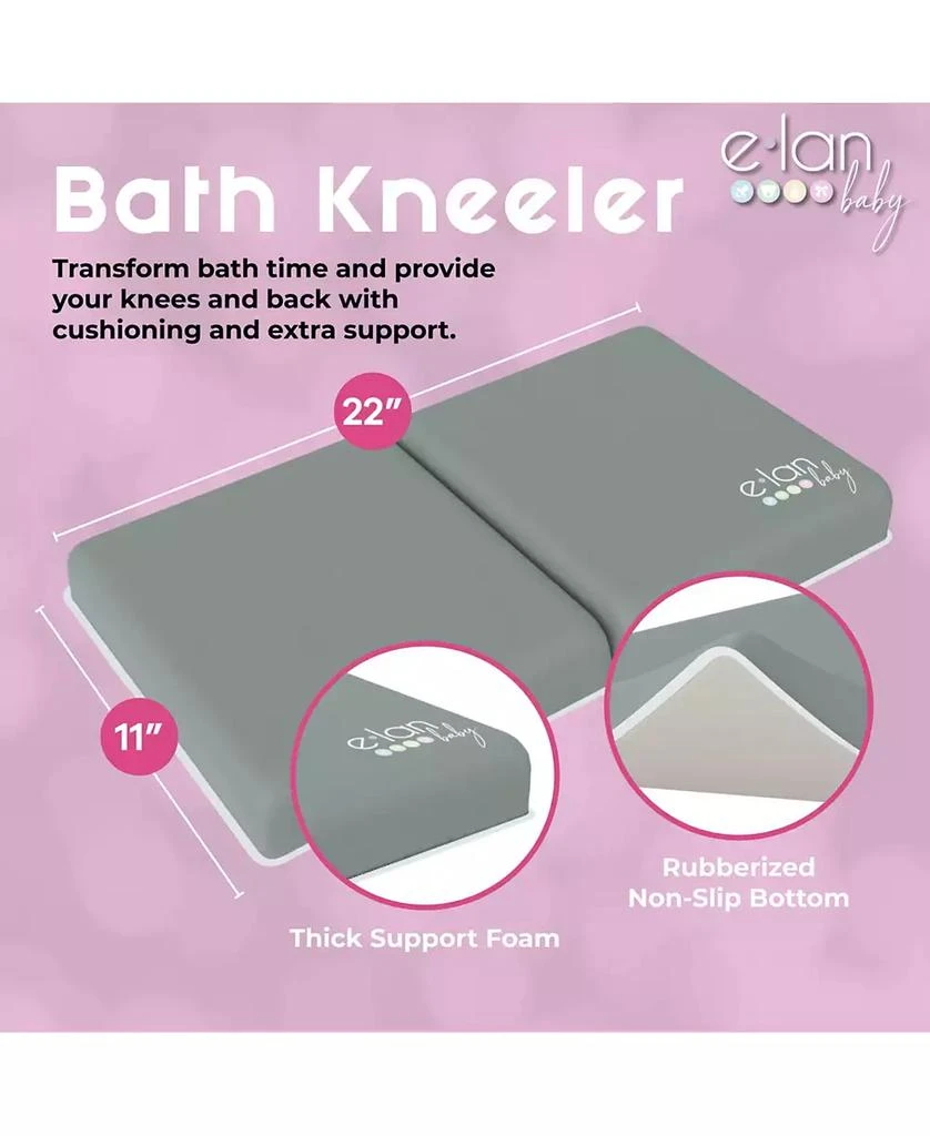 Elan Baby Toddler Bath Kneeler and Elbow Rest Pad Set, Non-Slip Design, Includes 4 Toy Pocket Organizers, Waterproof and Easy to Clean 3