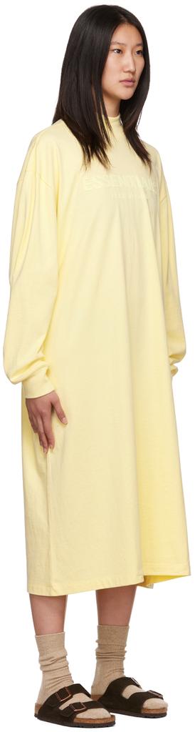 Fear of God ESSENTIALS Yellow Long Sleeve Midi Dress