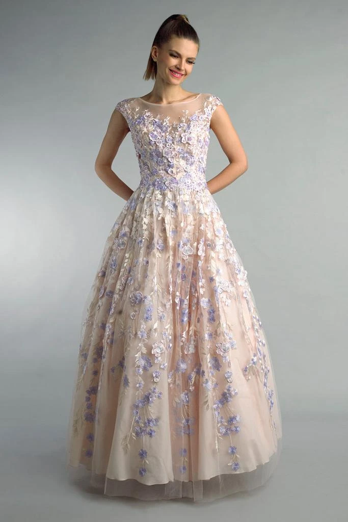 Basix Black Label Basix Black Label Floral Applique Gown 1