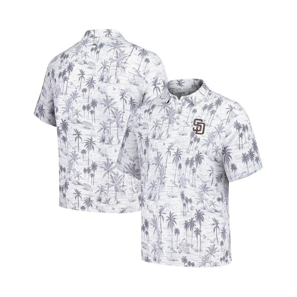 Tommy Bahama Men's Gray San Diego Padres Sport Cabana Shores IslandZone Tri-Blend Polo