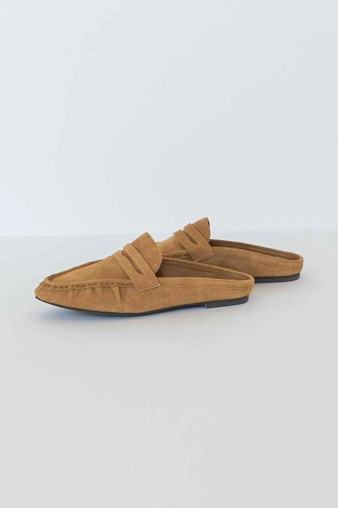 Matisse Women
s Porta Suede Penny Loafer Slides In Tan