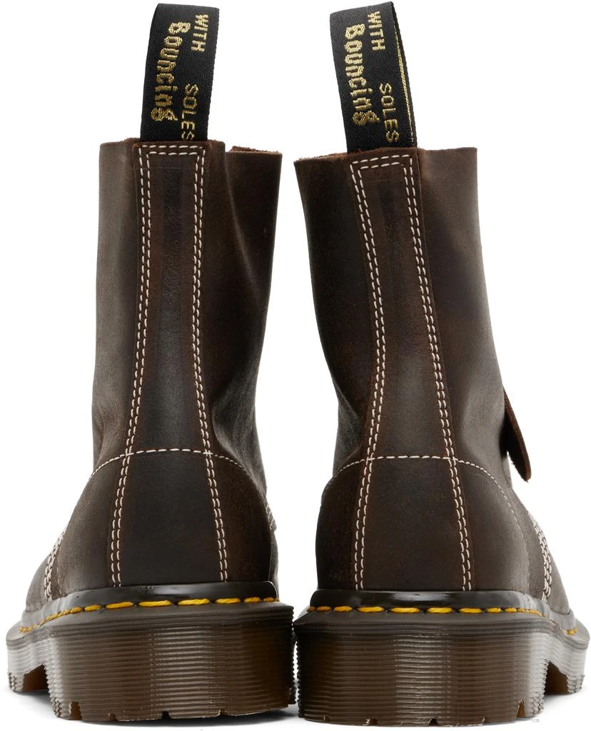 Dr. Martens Brown 1460 'Made In England' Wax Commander Lace-Up Boots 2