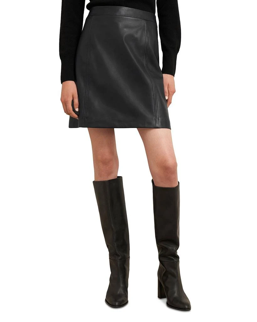 HOBBS LONDON Annabelle Leather Skirt 1