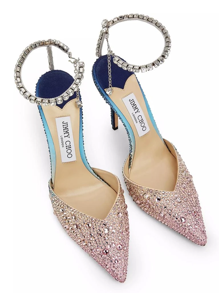 Jimmy Choo Saeda Crystal-Embellished Satin Pumps 4