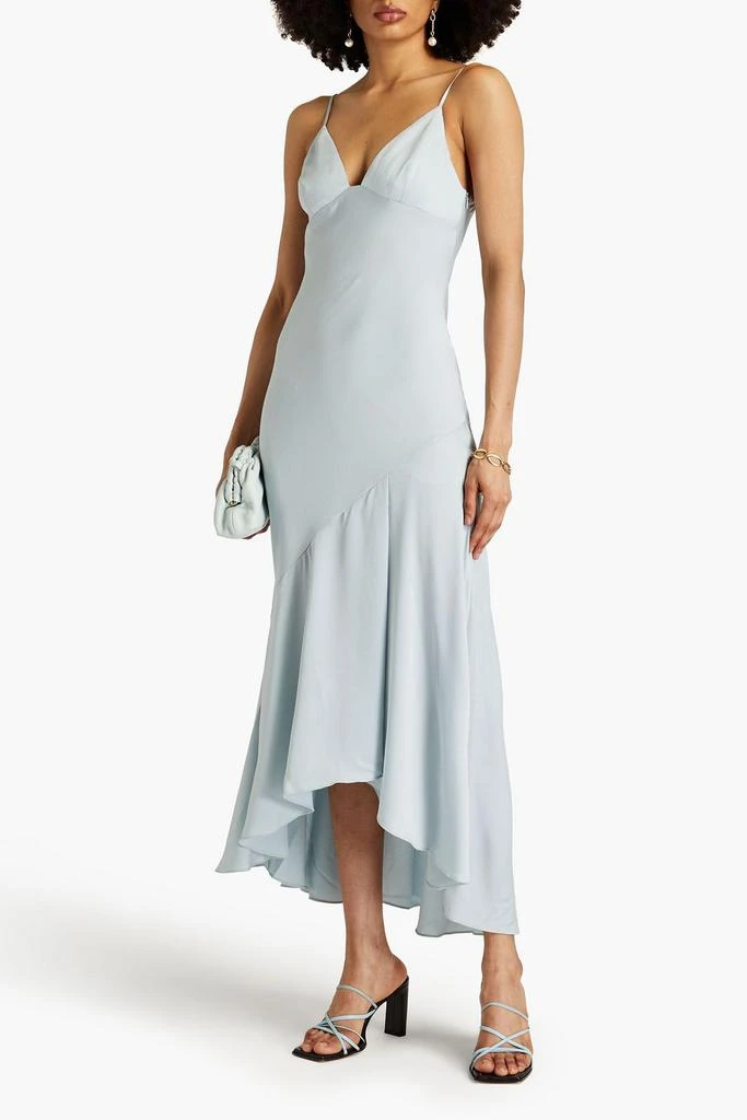 Shona Joy Asymmetric satin-crepe maxi dress 2