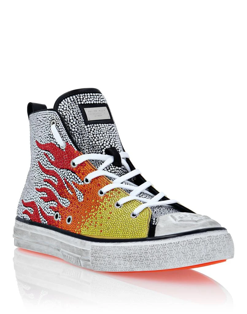 Philipp Plein Hi-Top Sneakers Flames Megastar 1
