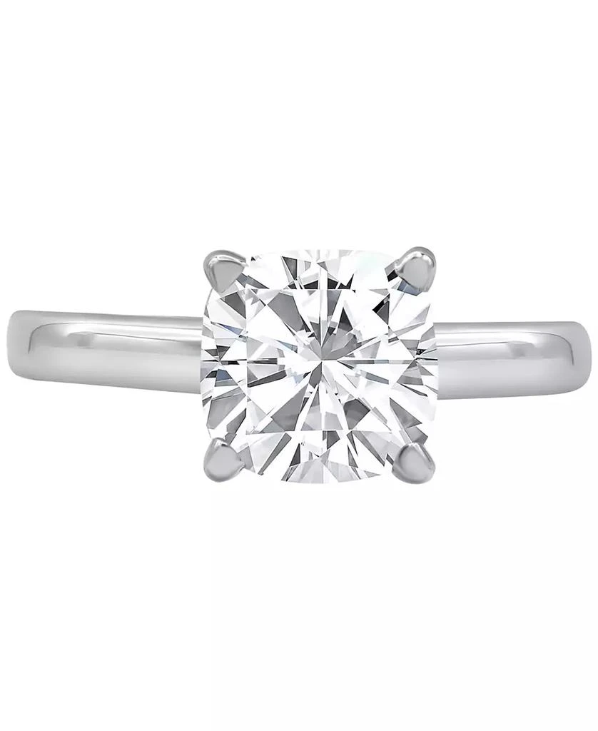 Badgley Mischka Certified Lab Grown Cushion-Cut Diamond Solitaire Engagement Ring (3 ct. t.w.) in 14k Gold 3