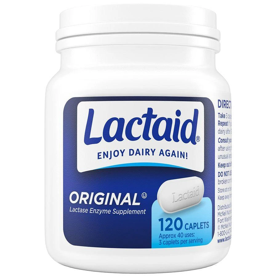 Lactaid Original Strength Lactose Intolerance Relief Caplets 3