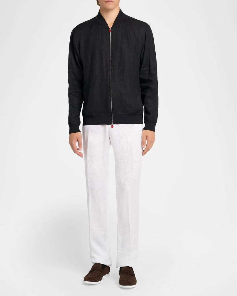 Kiton Men
s Linen Full-Zip Blouson 2