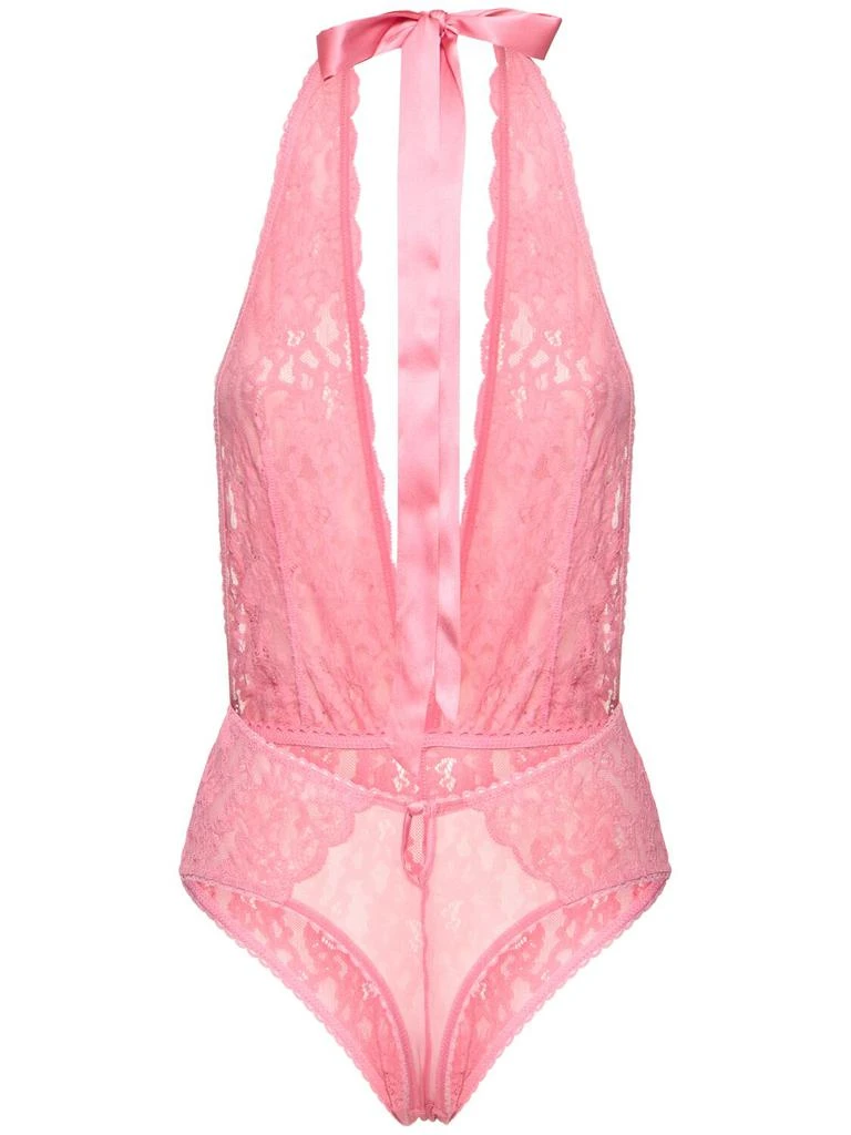 FLEUR DU MAL Charlotte Halterneck Lace Teddy Bodysuit 3