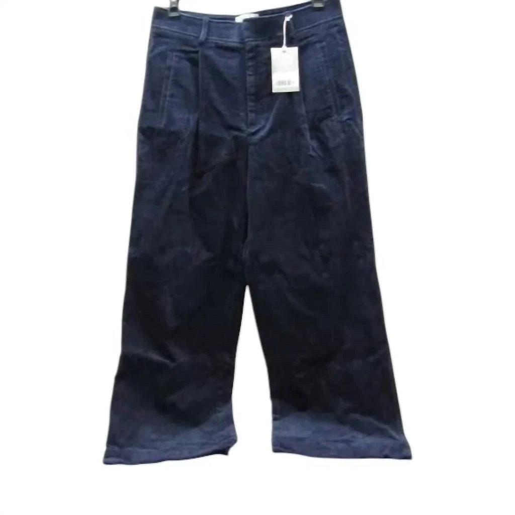 Everlane Women's Phoebe Wide Leg Corduroy Trouser Pants In Navy 1
