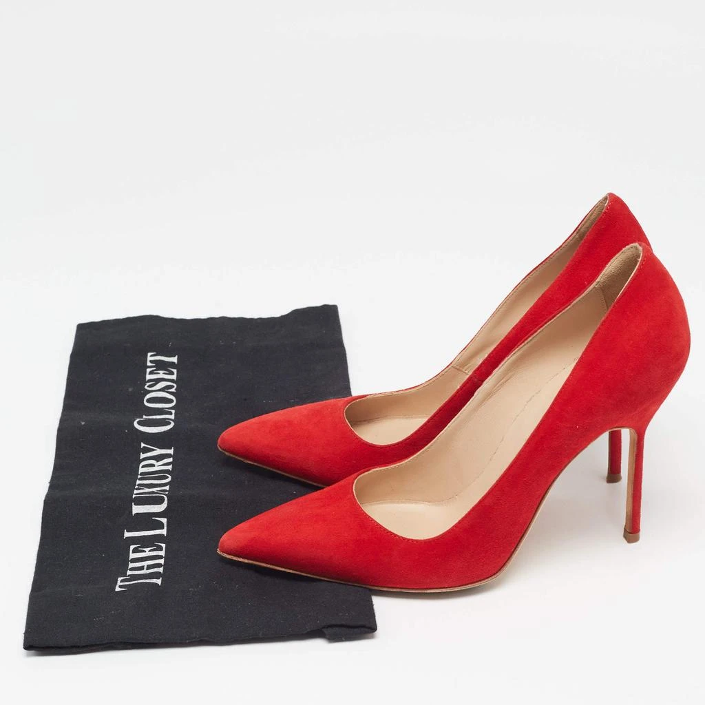 Manolo Blahnik Manolo Blahnik Red Suede BB Pumps Size 36.5 10