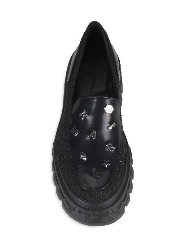 Karl Lagerfeld Paris Lylah 40MM Studded Platform Loafers 5