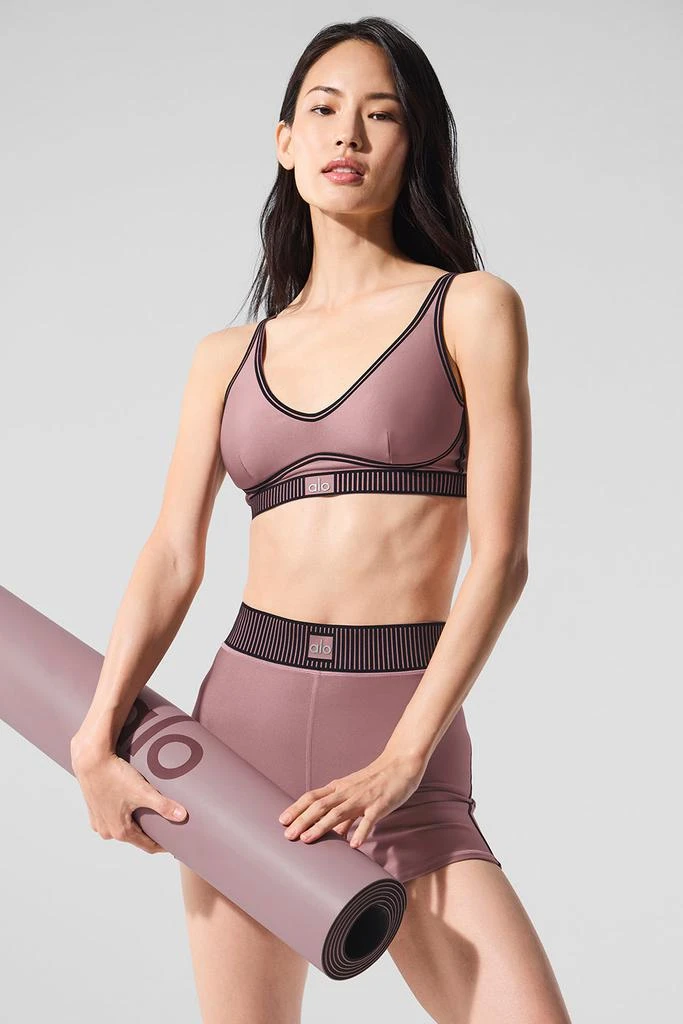 Alo Airlift Line Up Bra - Smoky Quartz 5