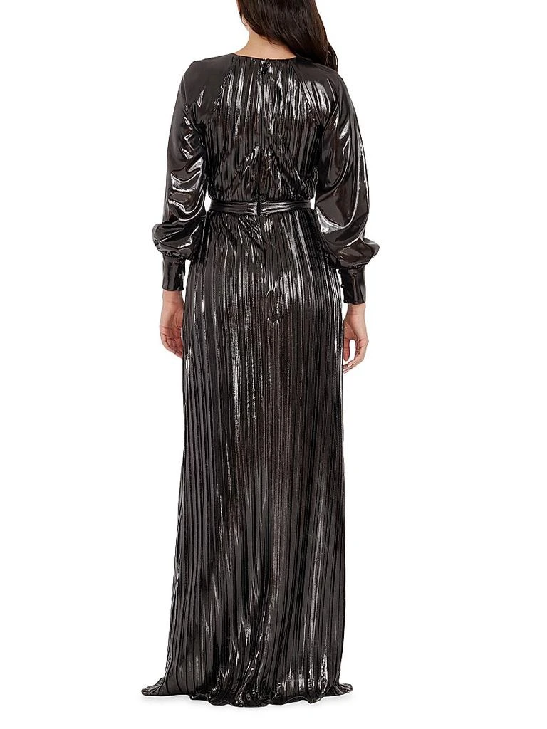 Dress The Population Calista Pleated Foiled Maxi Dress 4
