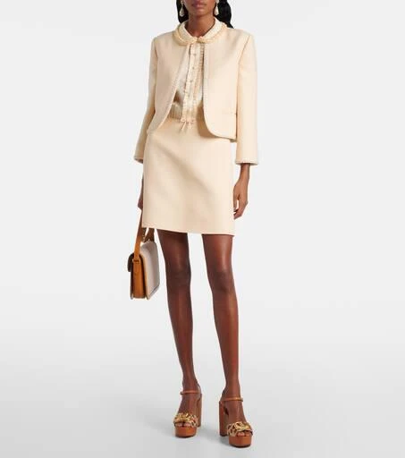 Valentino VLogo 115 raffia-effect platform sandals 3