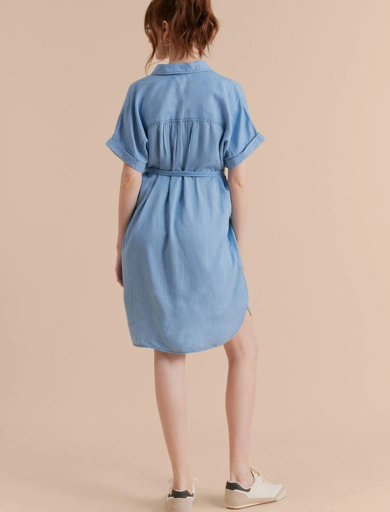 A Pea in the Pod Chambray Maternity Shirt Dress 4