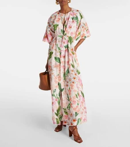 Agua by Agua Bendita Gesto floral linen maxi dress 2