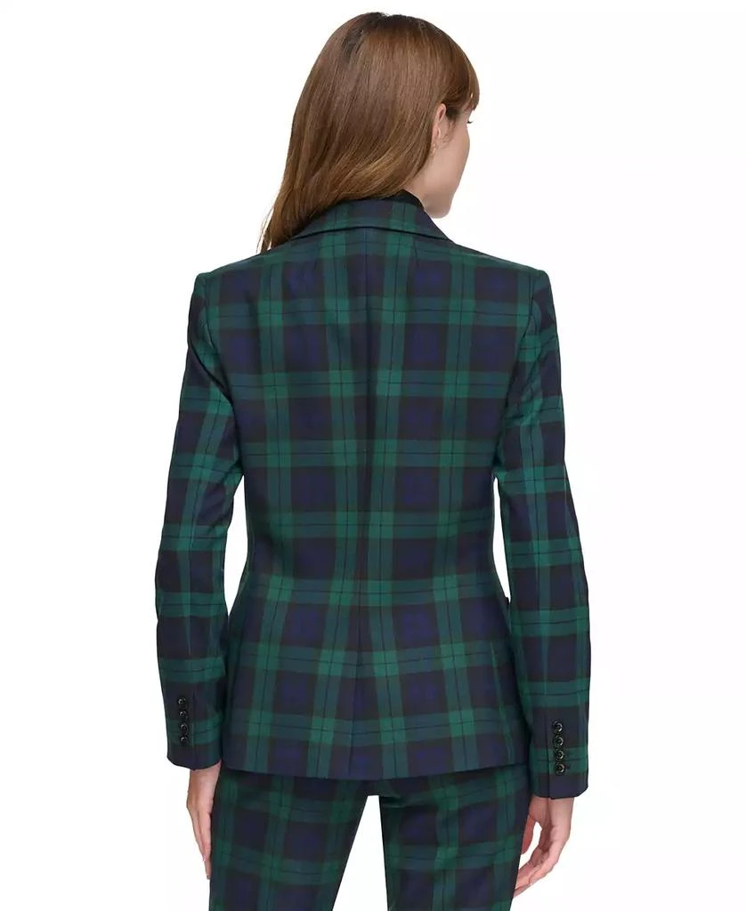 Tommy Hilfiger Women's Plaid Two-Button Blazer 2