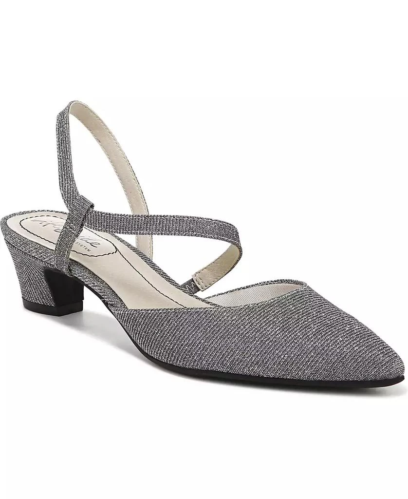 LifeStride Women's Minimalist Slingback Kitten Heel Pumps 1