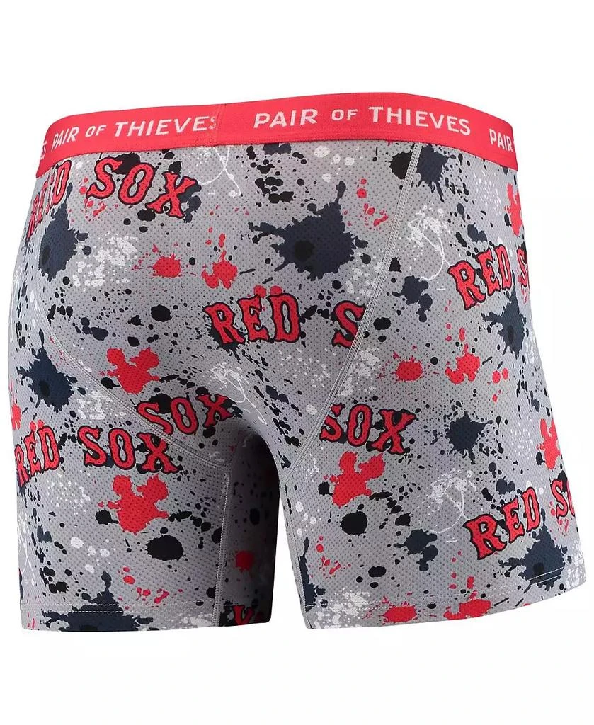 Pair Of Thieves Men's Gray, Navy Boston Red Sox Super Fit 2-Pack Boxer Briefs Set 3