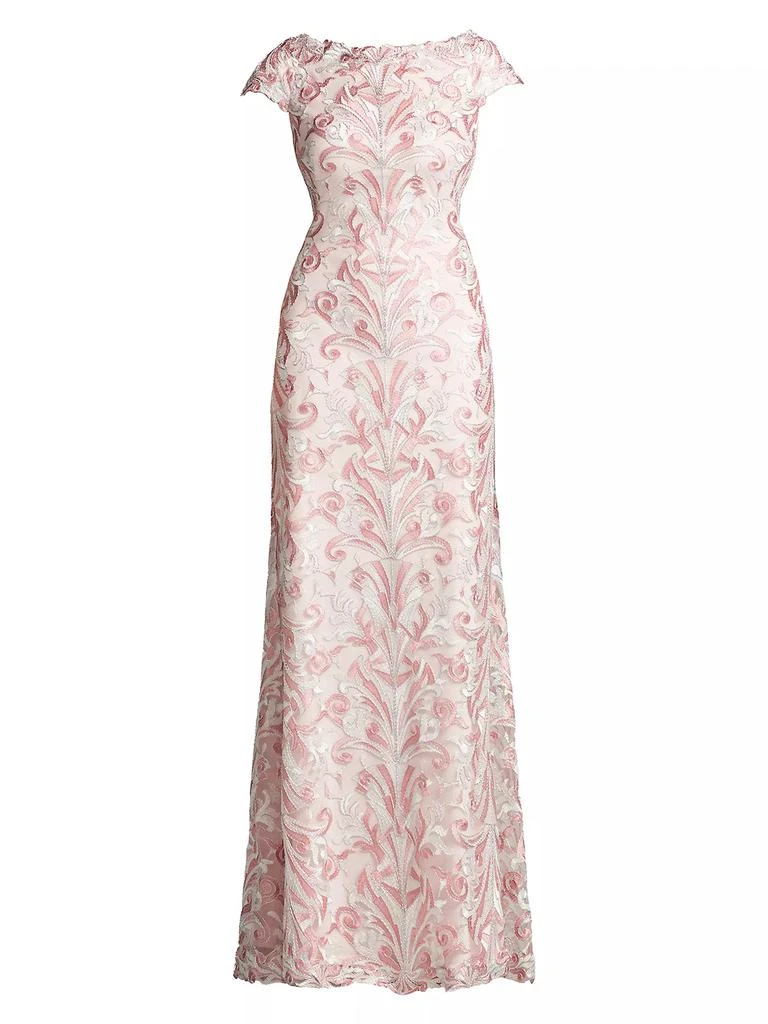 Tadashi Shoji Corded Lace A-Line Gown 1