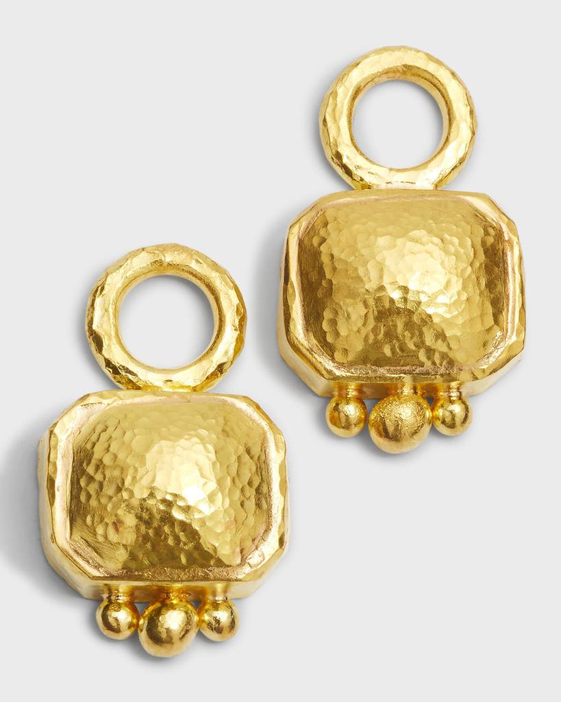 Elizabeth Locke Gold Earring Pendants with Gold Dots