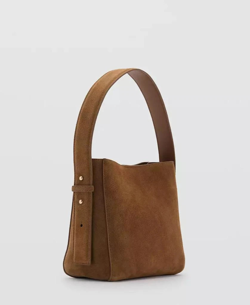 Mango Women's Suede Mini Shopper Bag 6