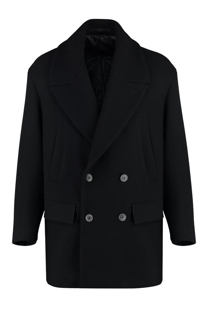 Sacai WOOL MELTON X NYLON TWILL QUILTED COAT - Coats