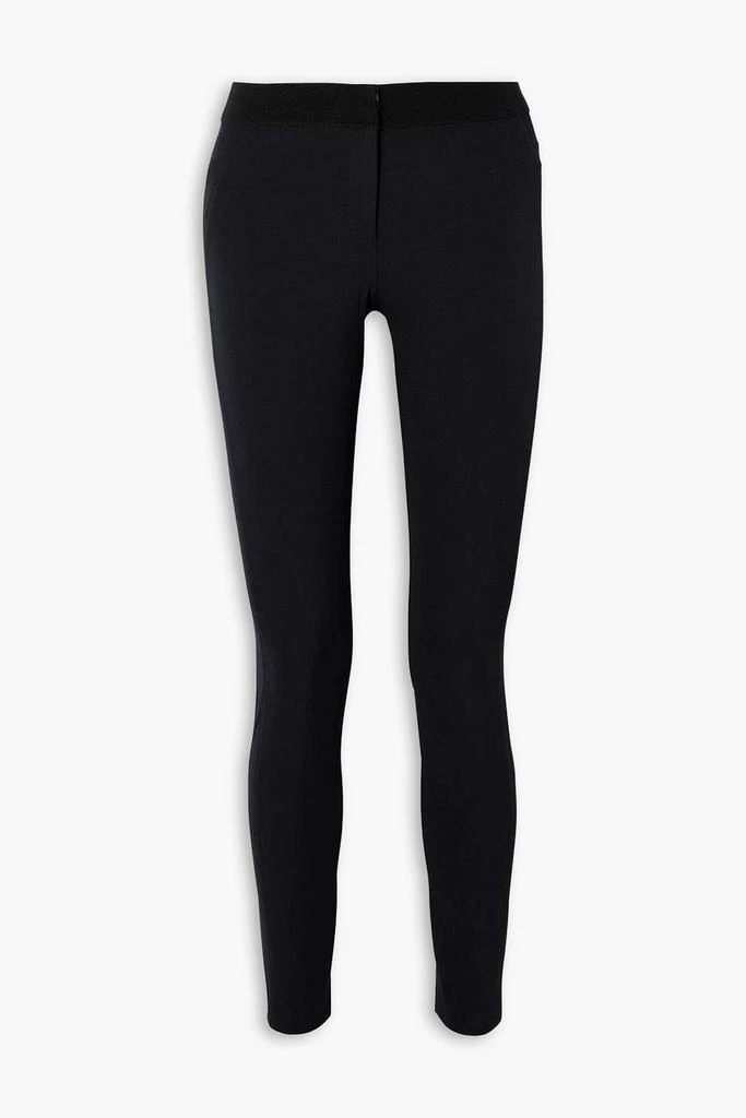 VERONICA BEARD Grosgrain-trimmed stretch-scuba leggings 1