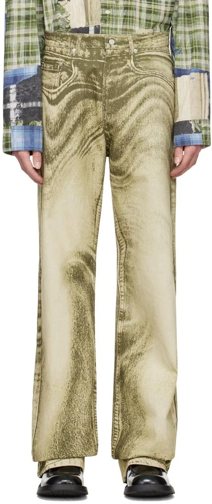 CAMPERLAB Khaki Printed Jeans 1