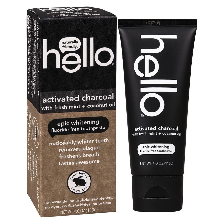 Hello Activated Charcoal Whitening Fluoride Free Toothpaste 3